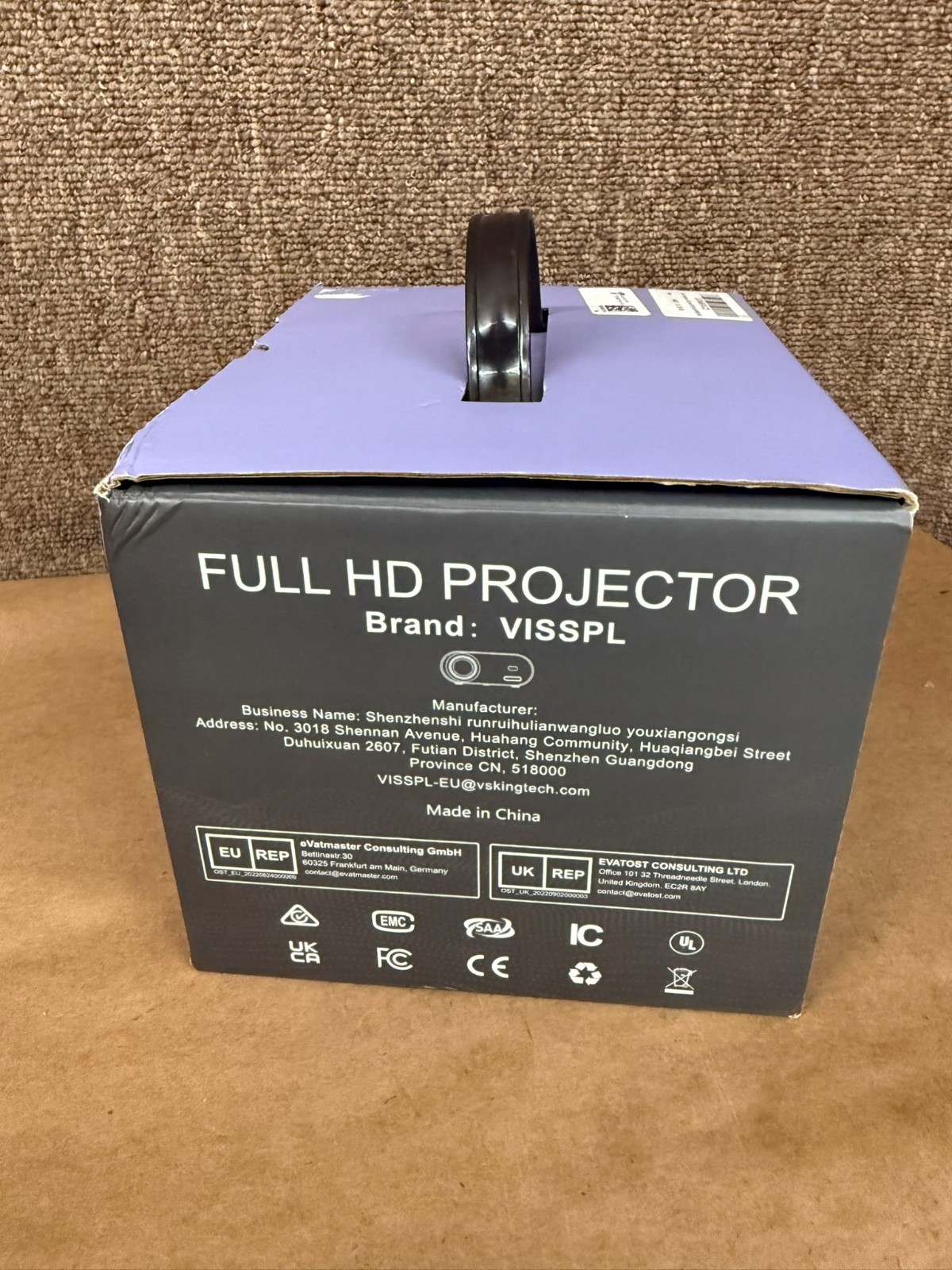VISSPL Mini Projector Full HD 1080p Video Projector model V16