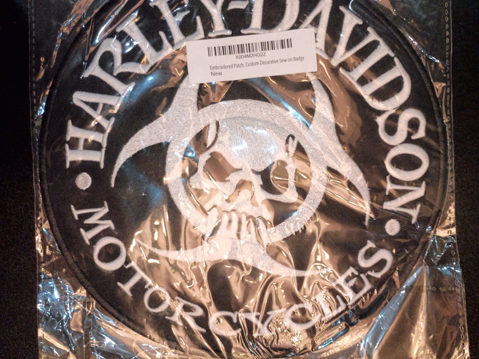 Harley Davidson Motorcycles Embroidered Skull Patch Bio Hazard Brand New