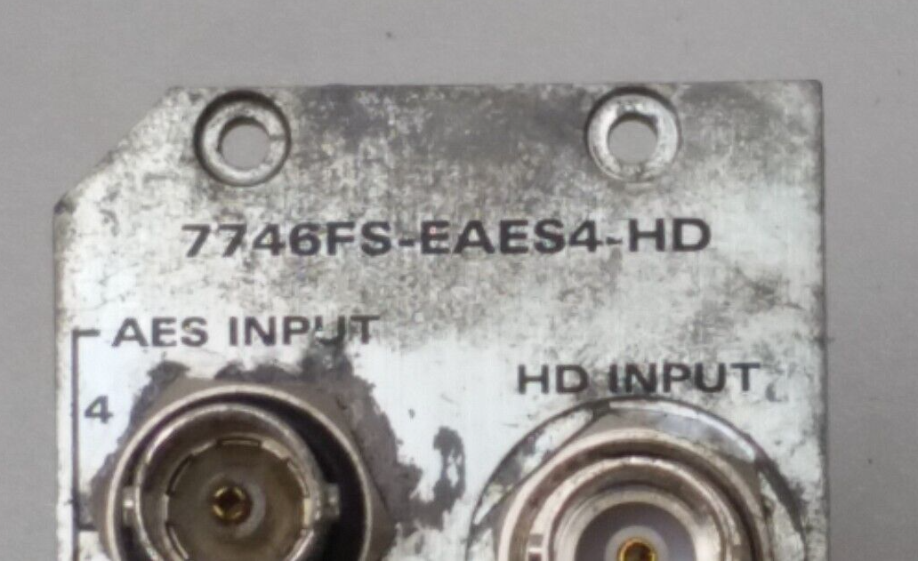 Evertz Back Panel 7746FS-EAES4-HD