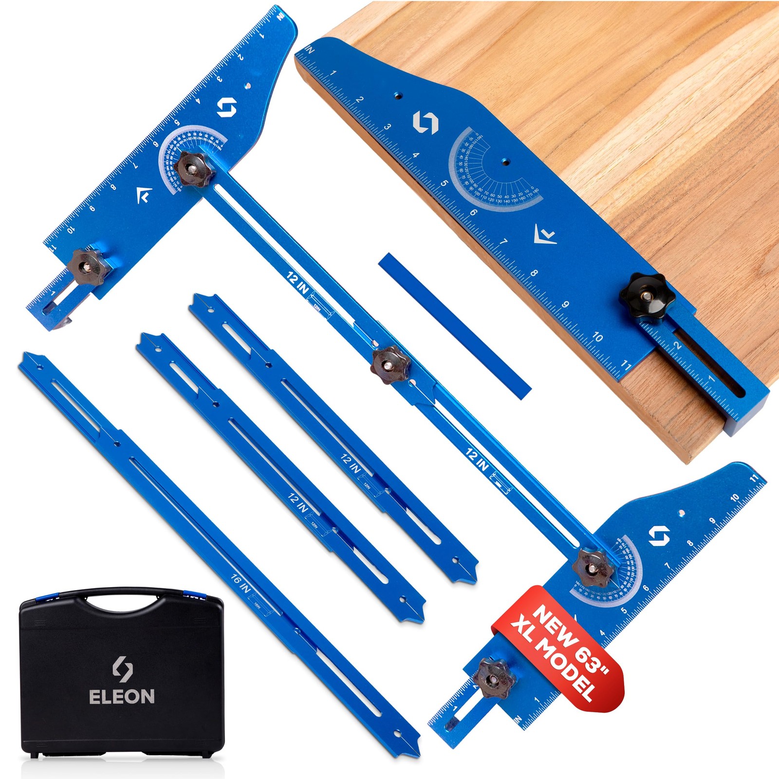 Up To 63" Aluminum Alloy Stair Tread Template Tool Jig Gauge Measuring Angle