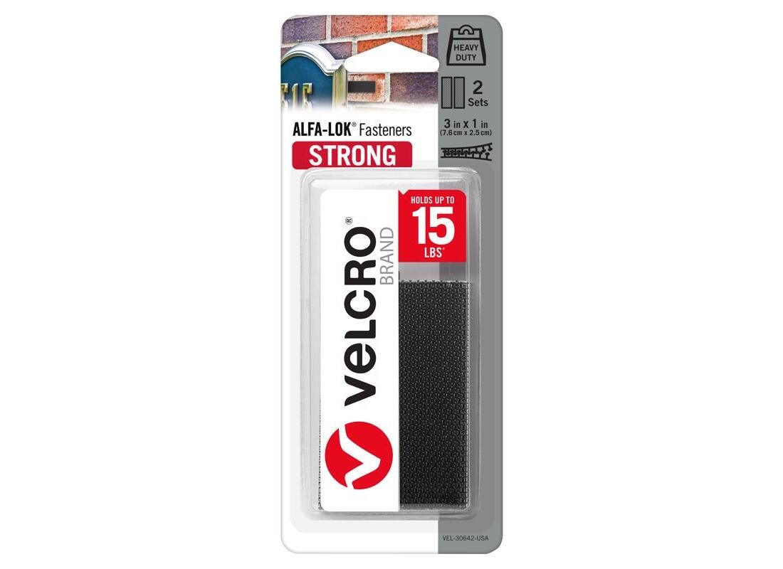 Mounting Square ALFA-LOK(TM) Small Plastic 3" L Black Pair