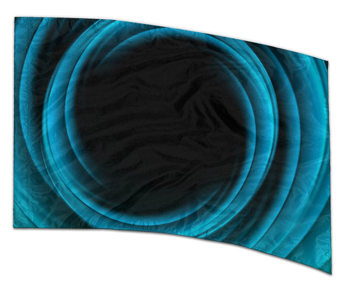 COLOR GUARD FLAGS ABYSSAL WAVEFORMS SILKS - NEW - 36" x 54" Standard Curved