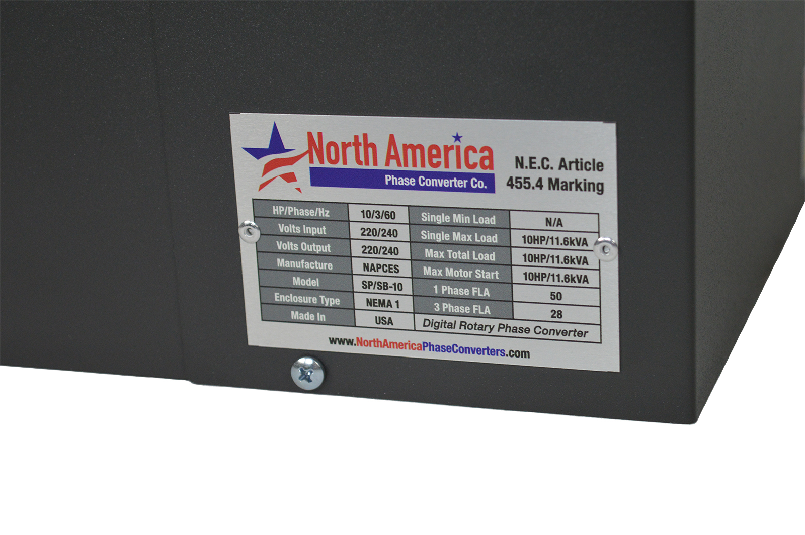 SB-20 Smart-Boost™ 20HP Digital Rotary Phase Converter, Custom Baldor Generator