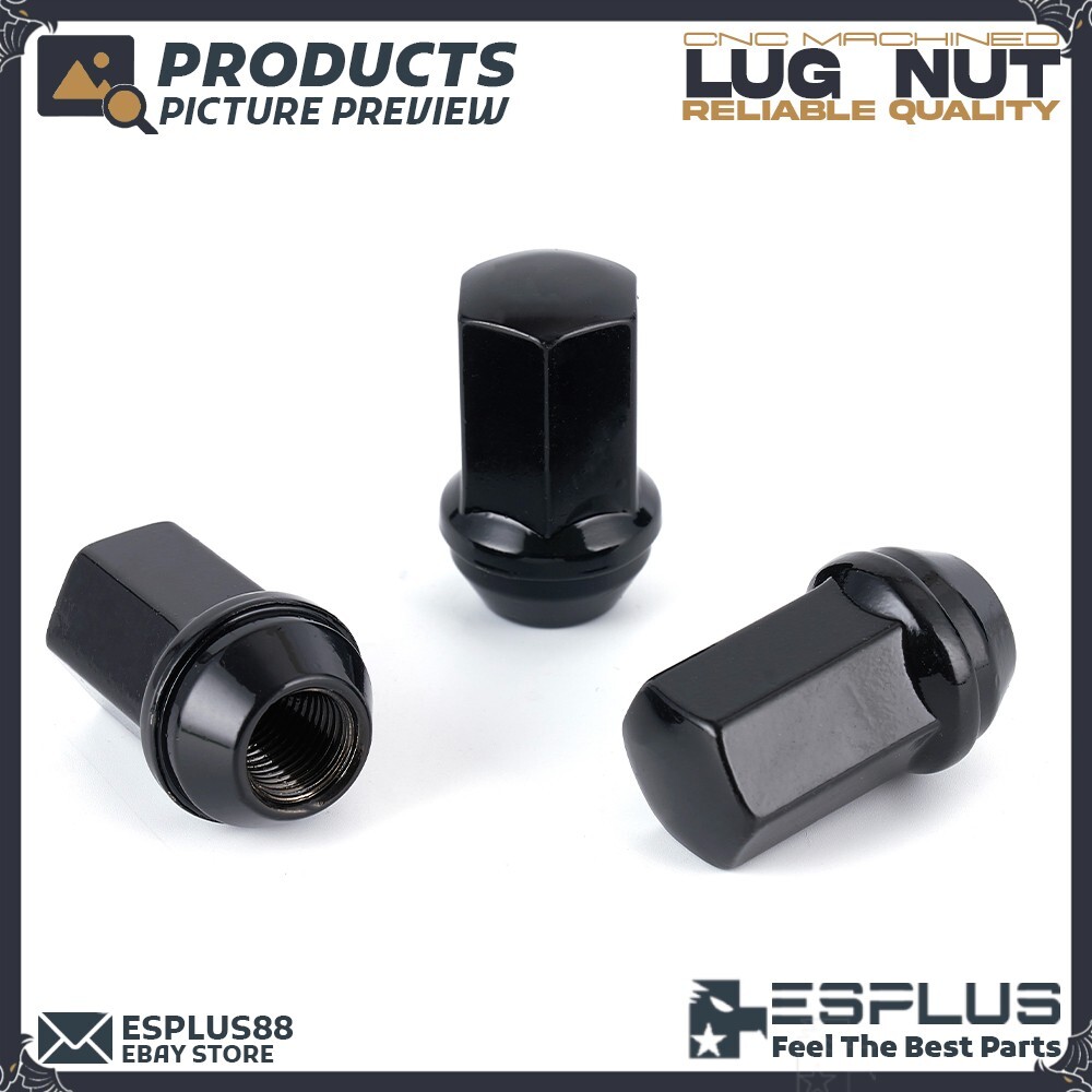 24 XL Ford OEM Cone Seat Lug Nut Black M14x1.5 Fit 2015-25 Expedition/F150/Lobo