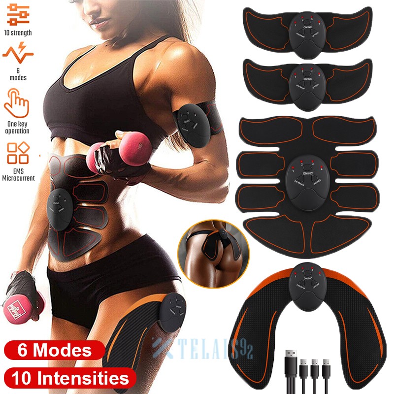 EMS Abdominal Muscle Toning Trainer ABS Stimulator Toner Fitness Binder Gym Belt