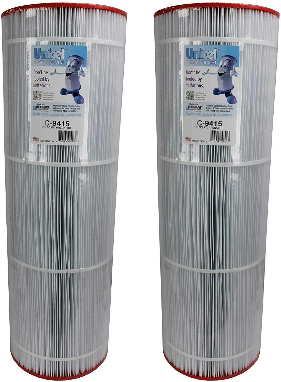 Unicel C-9415 150 sq ft Filter Cartridge, Predator/Clean & Clear Filter, 2-Pack
