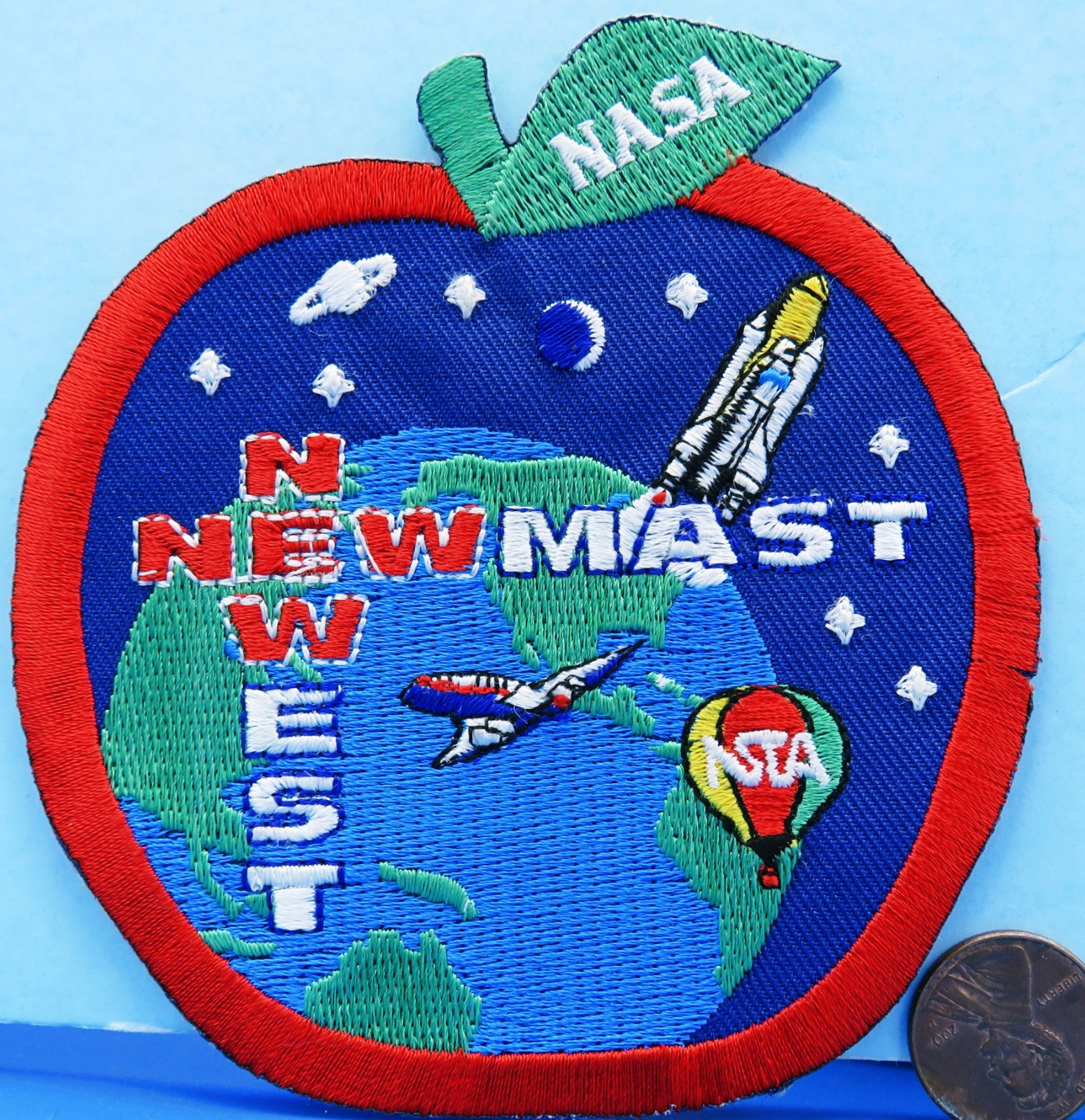 NASA PATCH vtg NEWMAST NEWWEST Math Science Technology Teachers NSTA