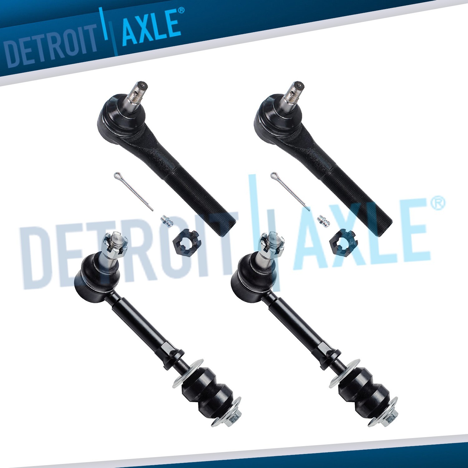 4WD Front Sway Bar Links Outer Tie Rod Ends for 1998-1999 Dodge Ram 2500 3500