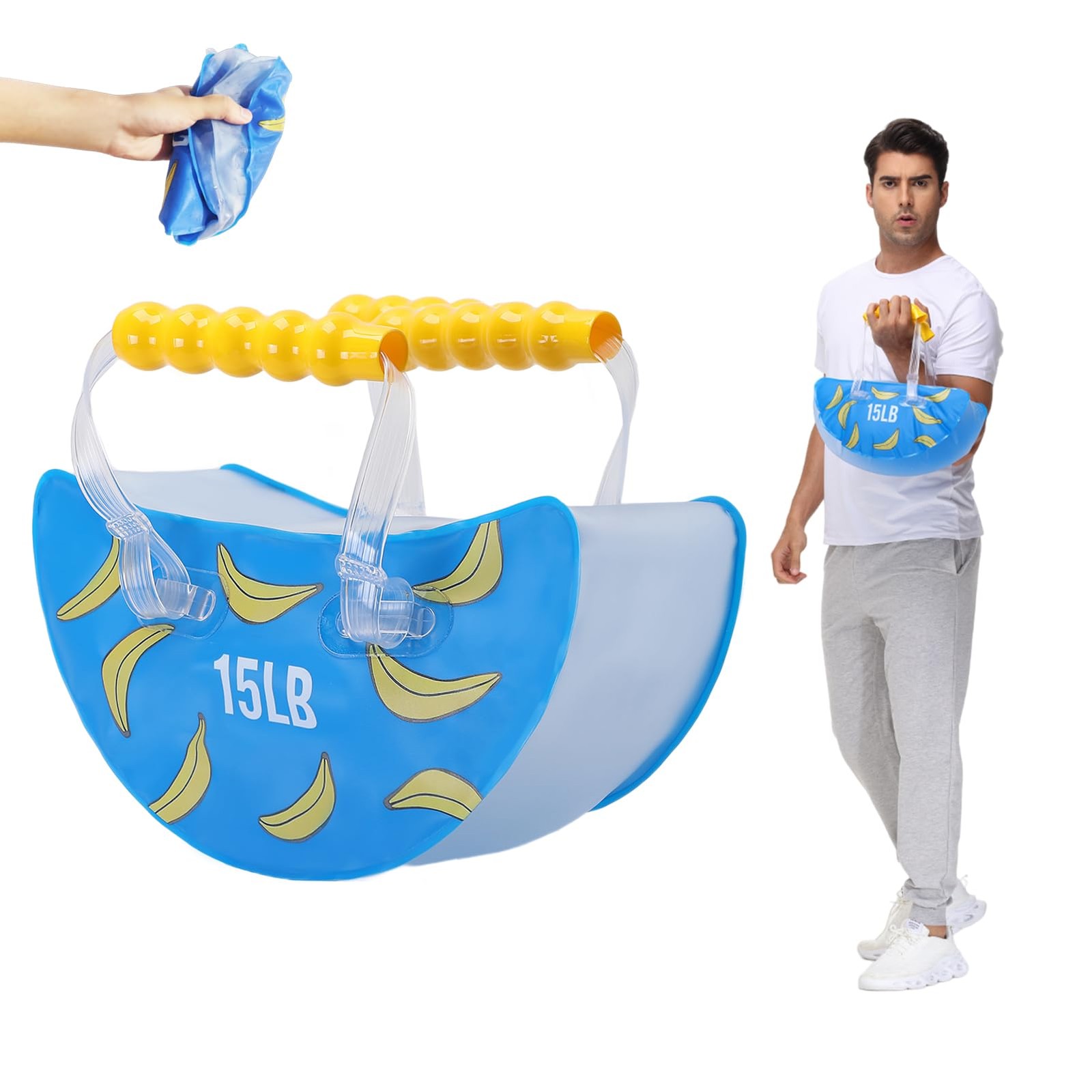 Water Kettlebell 15lbs - Soft Kettlebell - Water Weights Aqua Bag - Adjustabl...