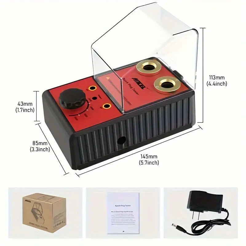 Car 12V Dual Hole Spark Plug Tester Diagnostic Tool Gasoline Ignition Analyzer