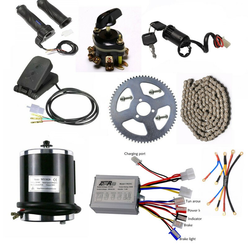 500W 24V Brush Electric Motor Controller Kit For Go kart E-Bike ATV Quad Bicycle