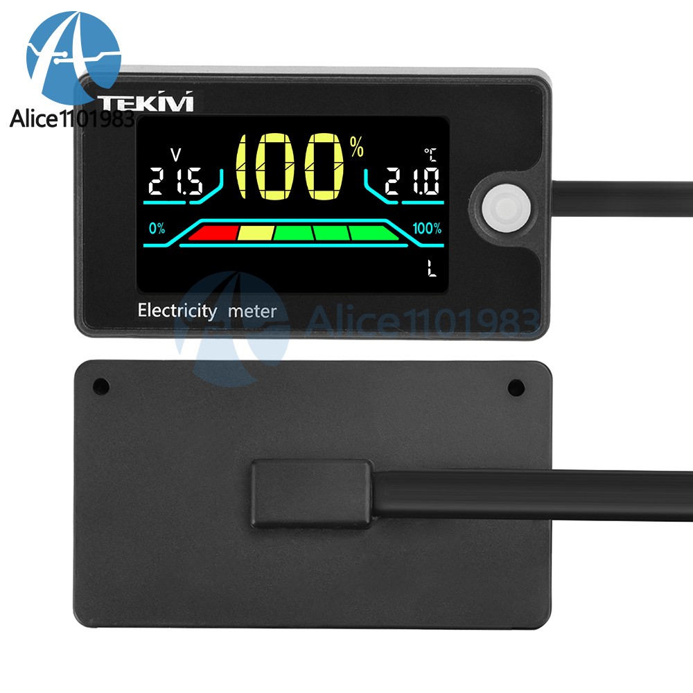 DC 8-100V LCD Digital Voltage Tester Battery Capacity Percentage Indicator Meter