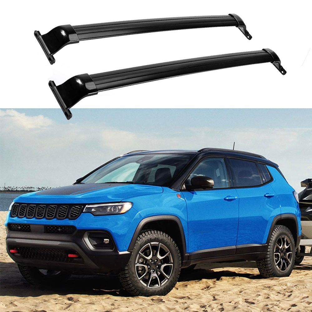 2PCS Roof Rail Rack Cross Bar Crossbar Fit JEEP Compass 2017-2025