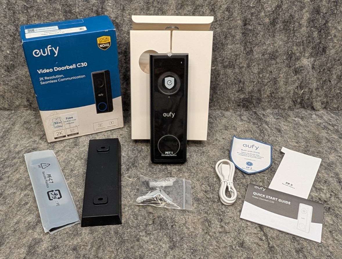 eufy Wi-Fi Wireless Video Doorbell C30 2K Security Camera Smart Doorbell 🔥New🔥