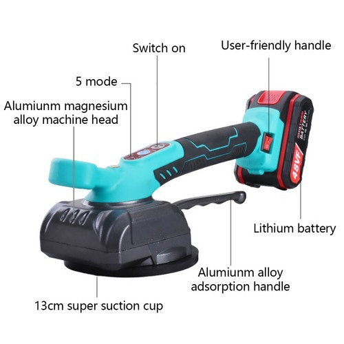 Tile Vibration Tools with Suction Cup Vibrator for Installation Tiling Vibrant