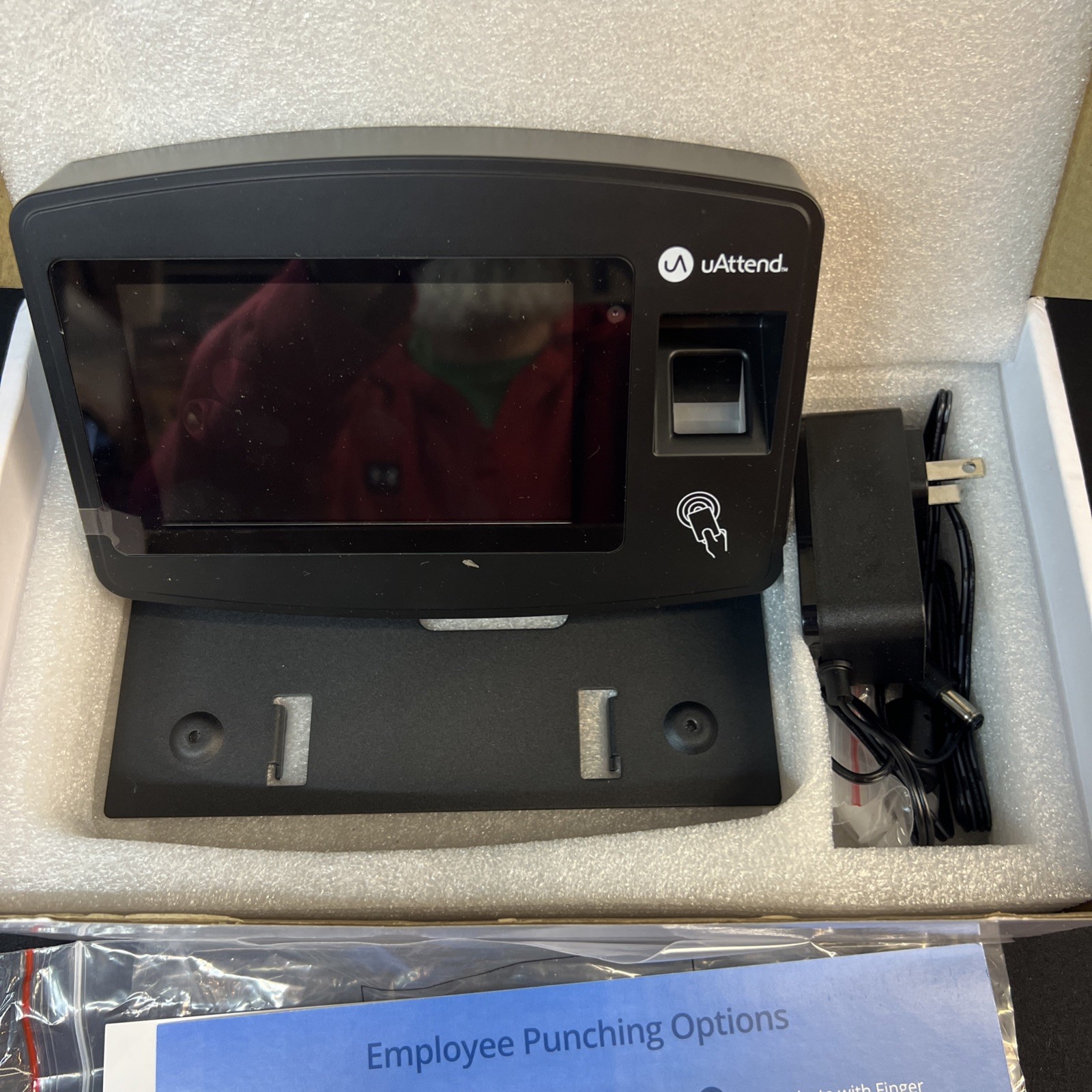 uAttend JR2000 Cloud Connected Biometric Touch Tablet Fingerprint PIN Time Clock