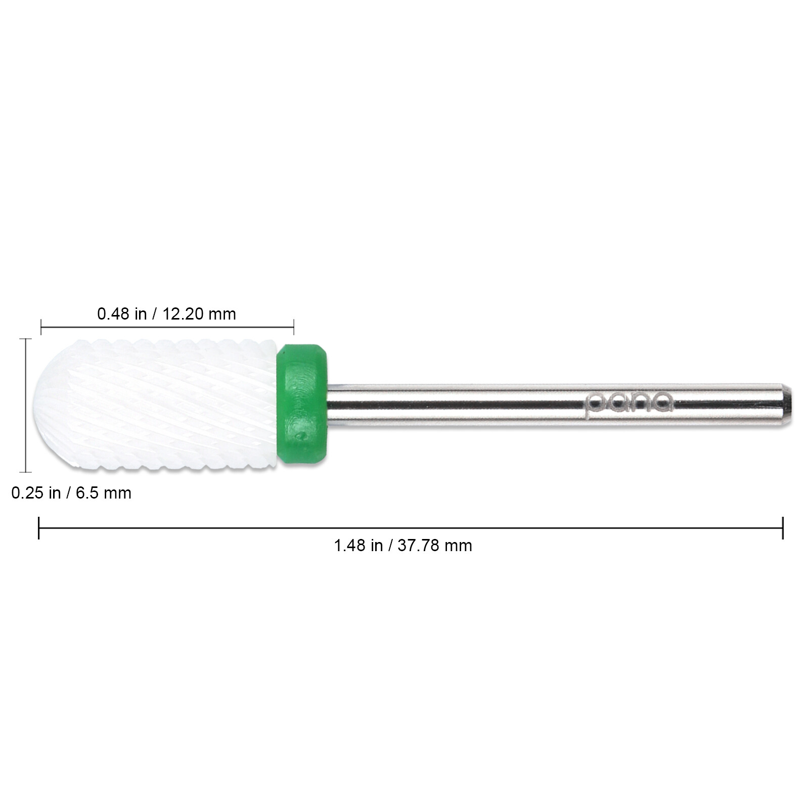 Professional USA Ceramic White Round Top Large Barrel Bit Nail Drill Coarse Grit