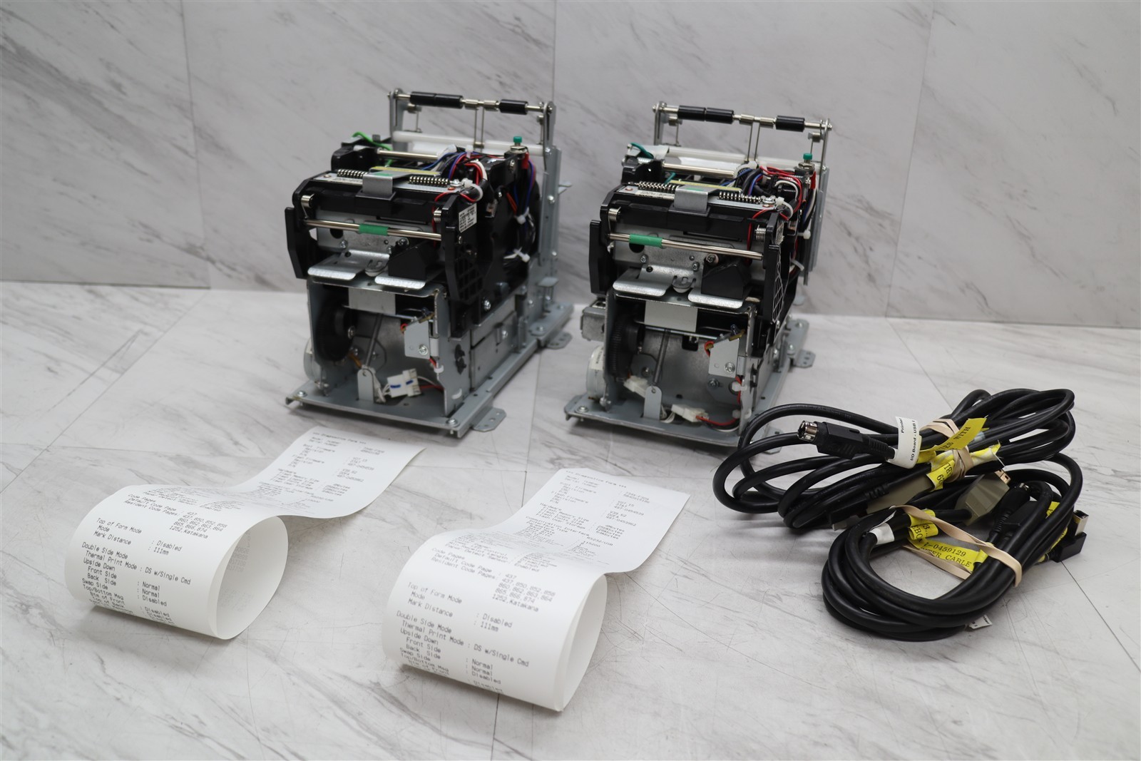 2 LOT - NCR 7346‑F309 FastLane Park II 2‑Sided Thermal Receipt Printer w/ Cable