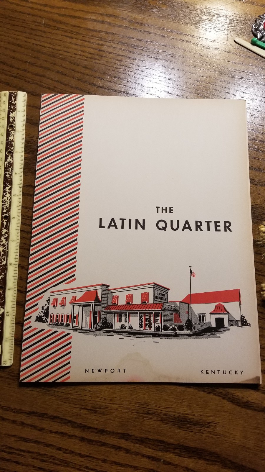 Vintage Latin Quarter Menu Cover Newport Kentucky Illegal Gambling Newport Ky
