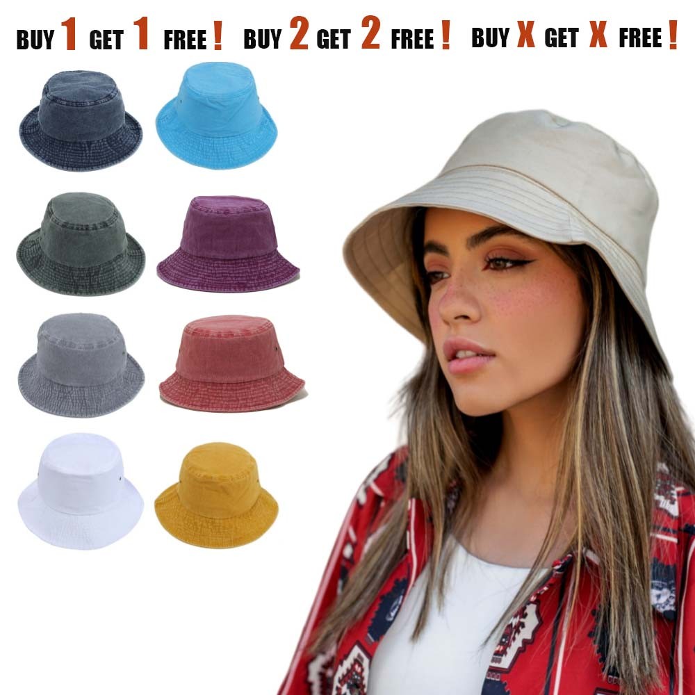 Summer Bucket Hat 100% Cotton Fishing Camping Hunting Travel Sun hat Unisex