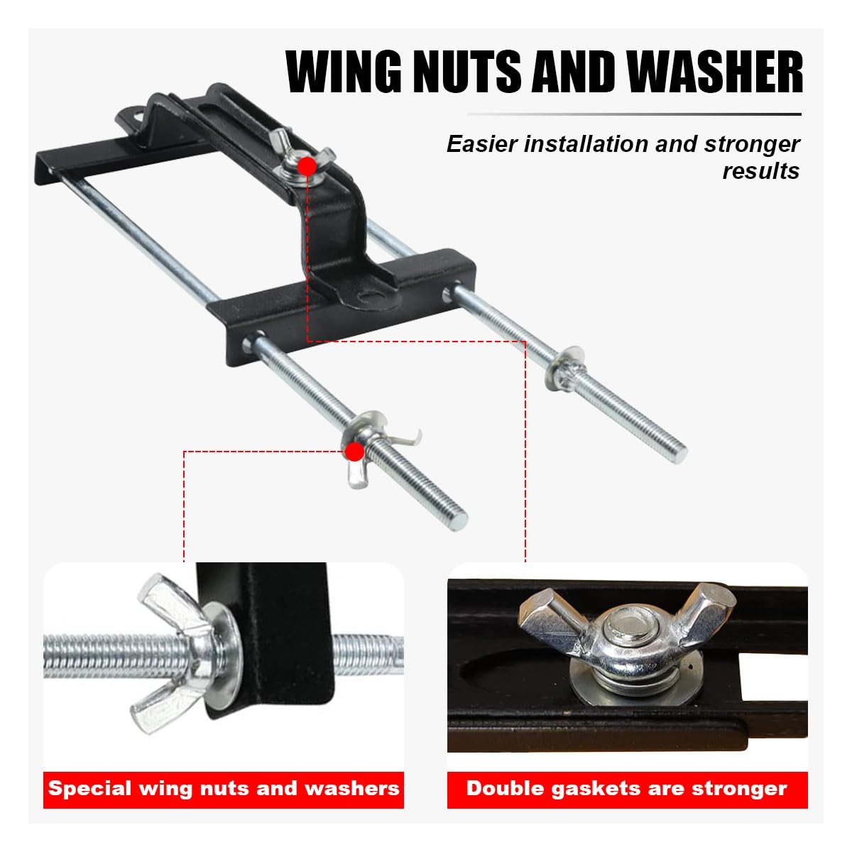 Car Battery Hold Down Kit, Adjustable Battery Tie Down Holder, Universal Batt...