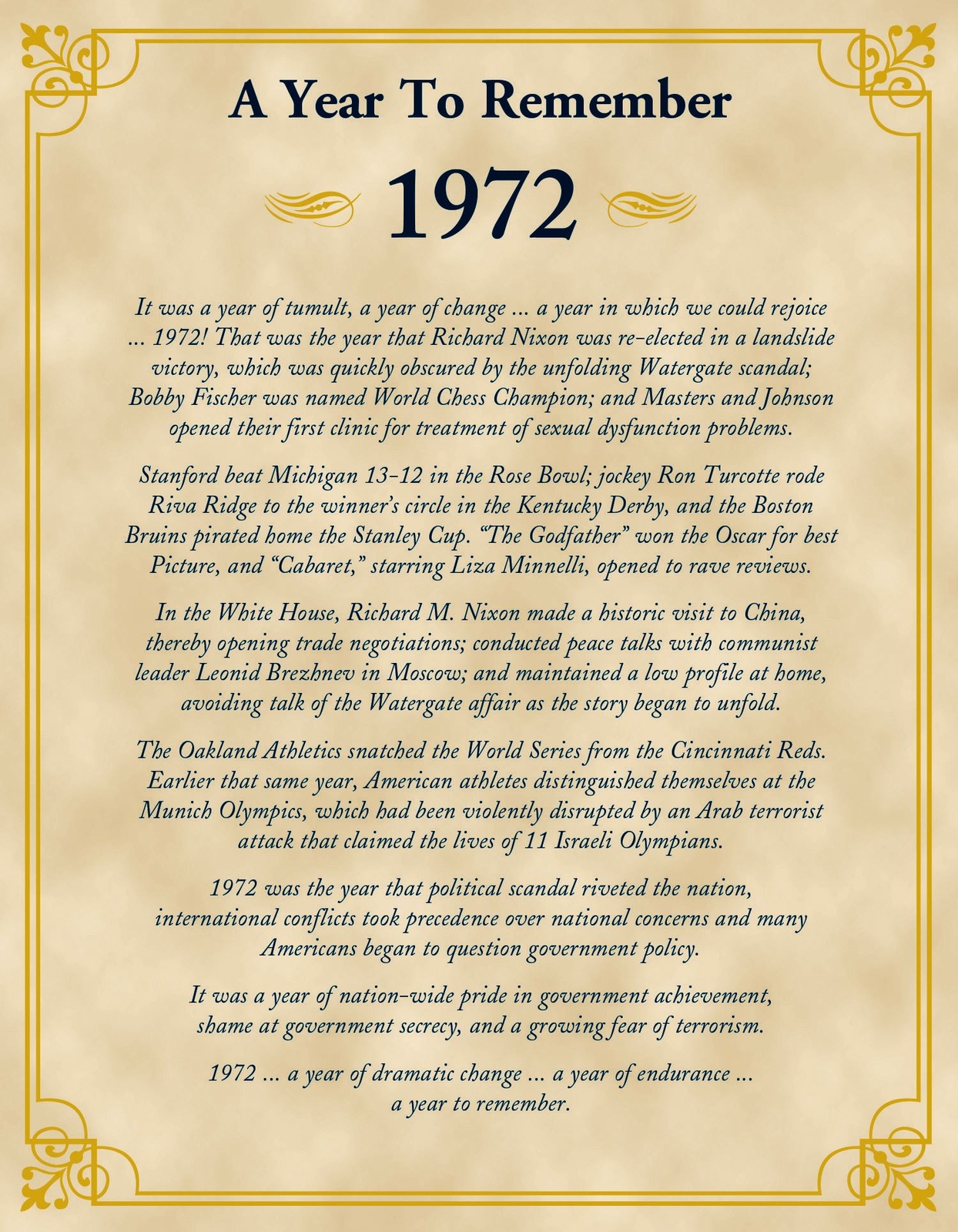 NEW A Year in Time Celebration Wall Frame Collection 2005
