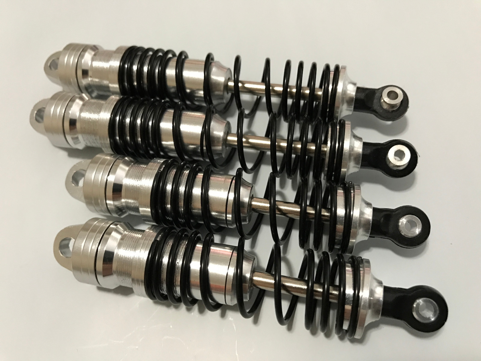 ALUMINUM SHOCKS W/ 4mm Shafts Fit Arrma 1/10 VORTEKS 4x4 3s Silver