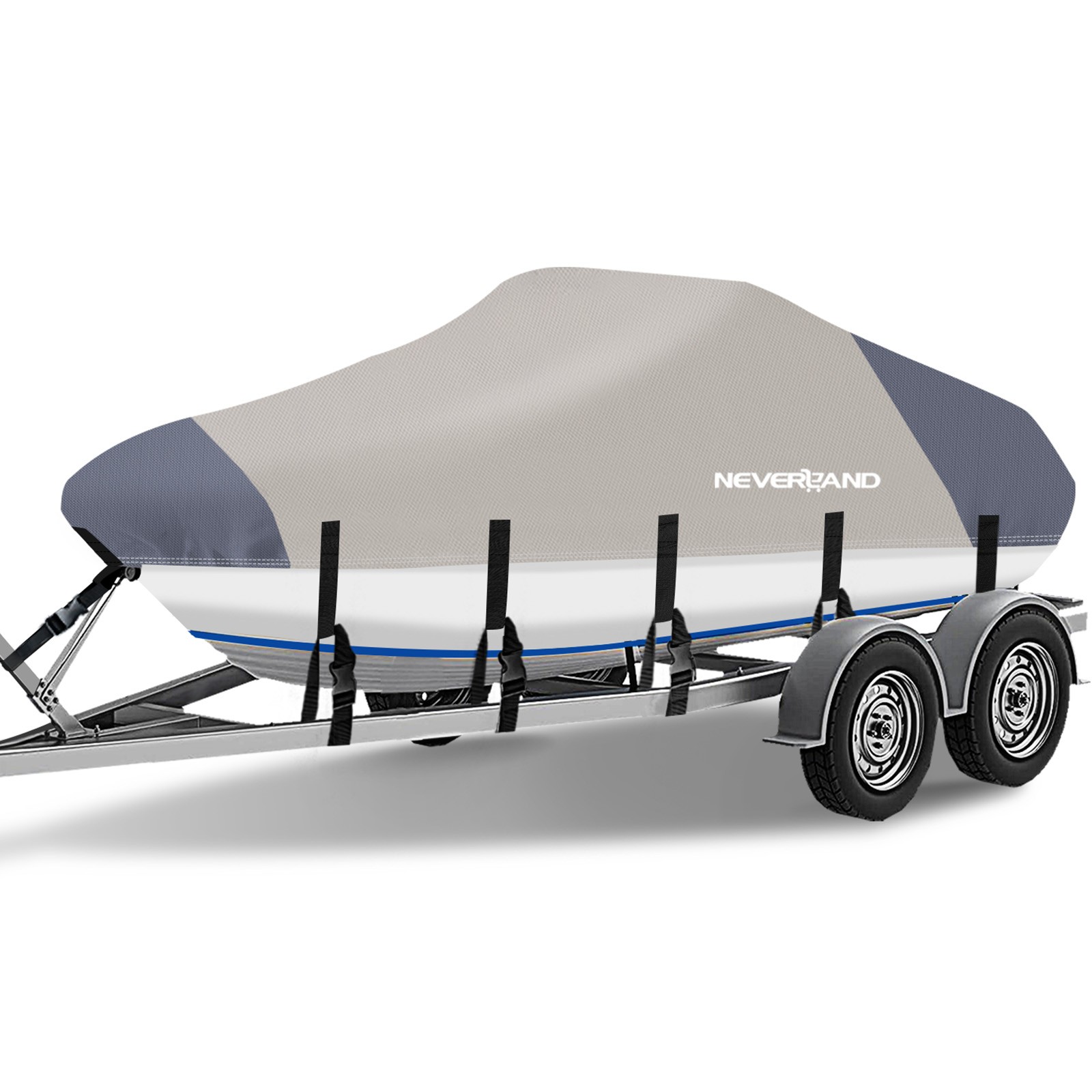 Heavy Duty Waterproof Boat Cover 14-16ft Speedboat Trailerable V-Hull Runabouts
