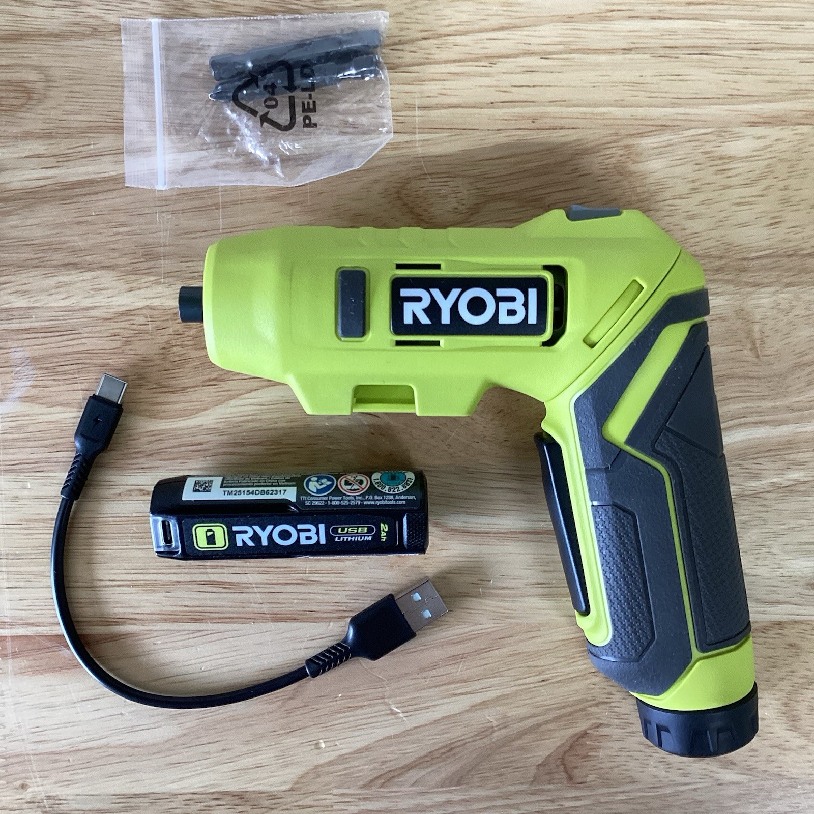 Ryobi FVD50K 4V USB Li-Ion Screwdriver Kit