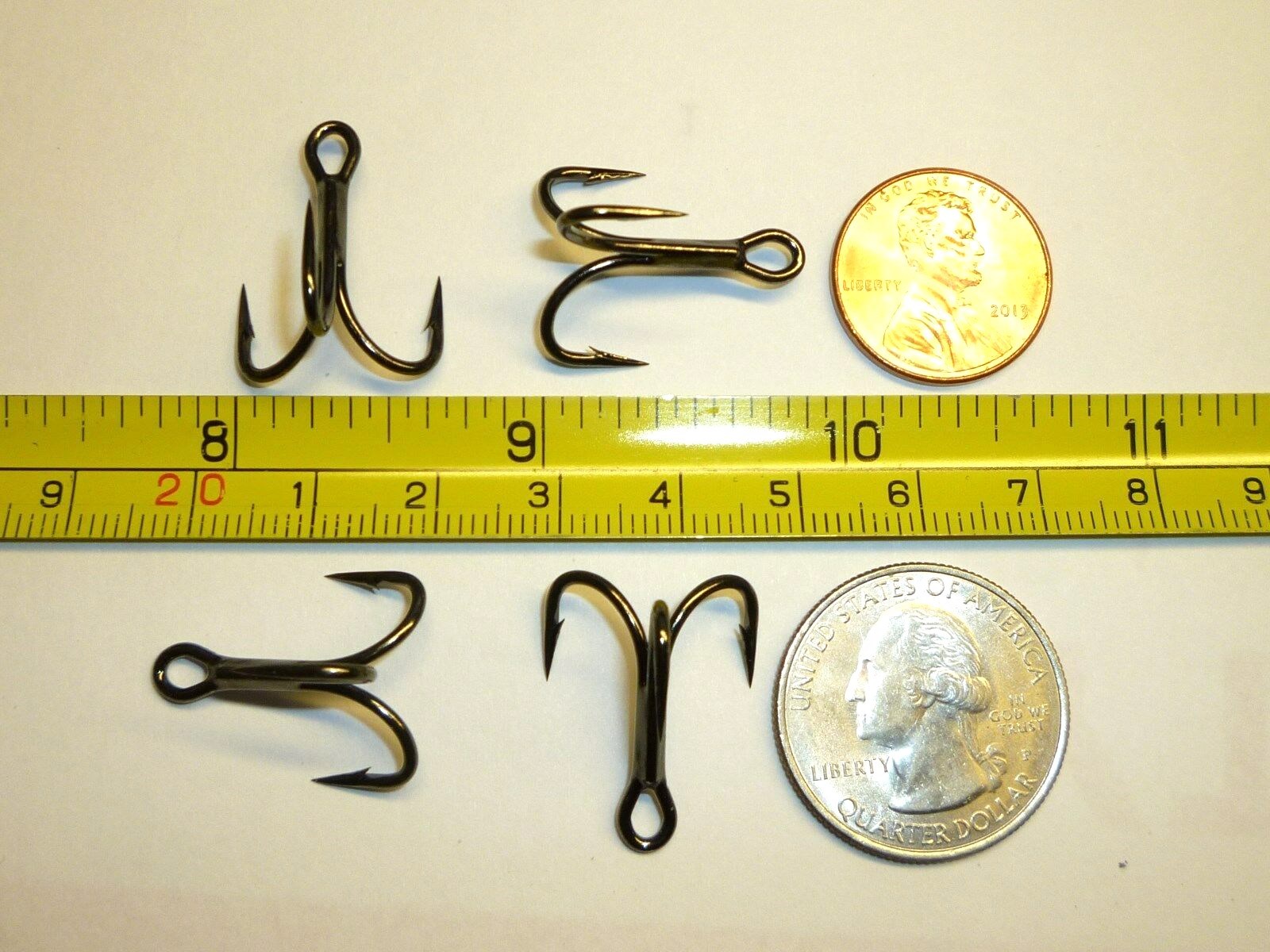 (25) VMC 4X OSHAUGHNESSY TREBLE HOOKS (SIZE 4) BLACK (9626BN) BULK 9626 BN
