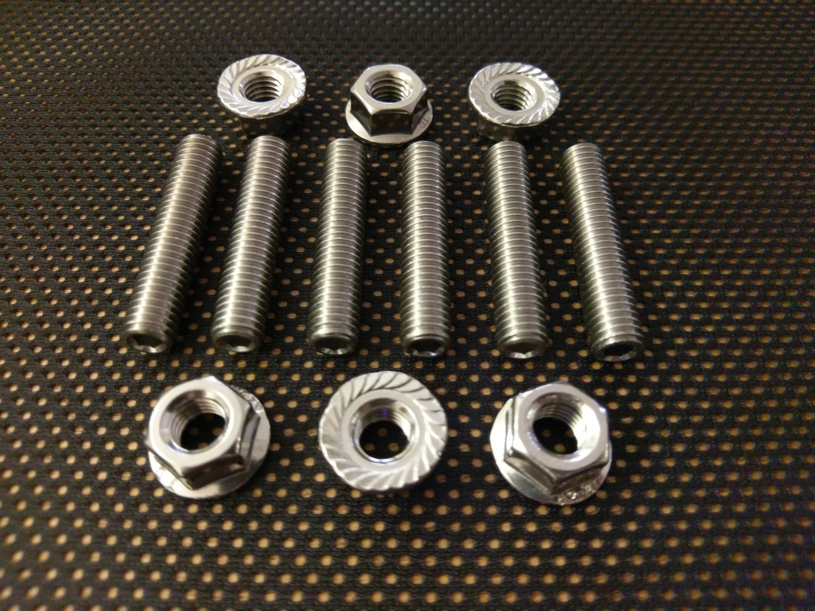 Ducati Hyperstrada 939 stainless steel exhaust studs and flange nut kit