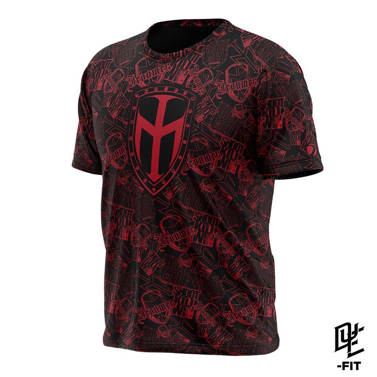 Dye DYE-Fit T-Shirt - Ironmen Logos - Red / Black - Medium
