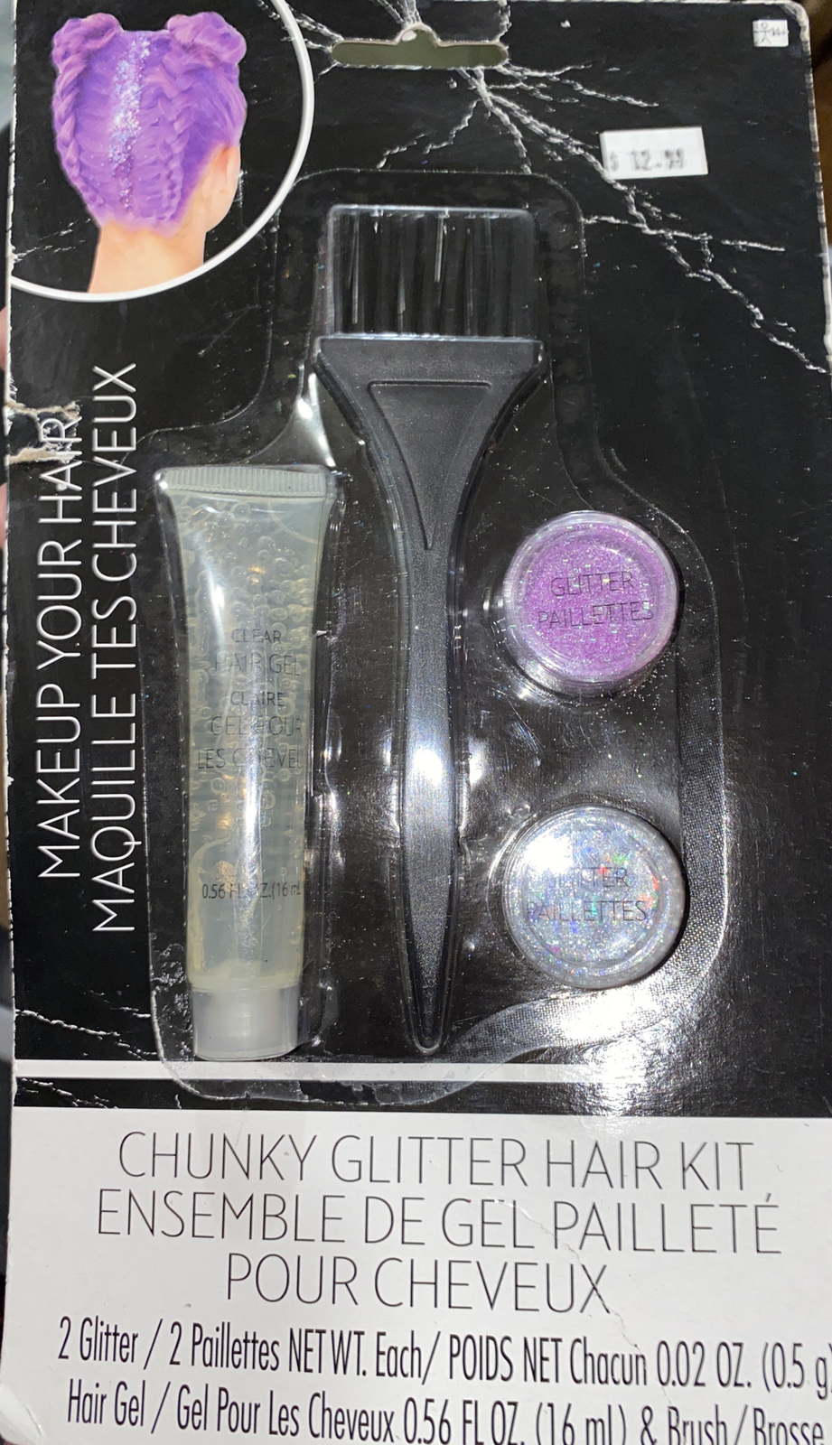Chunky Hair Glitter Hair Kit Silver And Purple Hair Glitter Halloween Cosplay