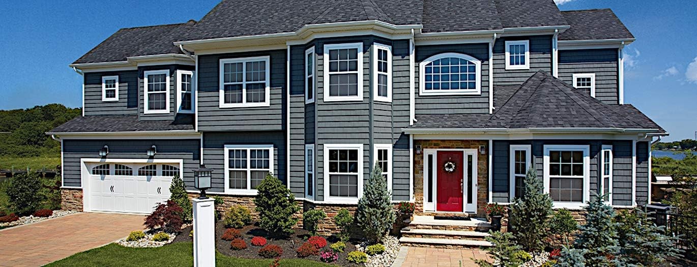 Cedar Impressions Double 9in. Staggered Rough Split Shakes (1/2 Square) Colonial