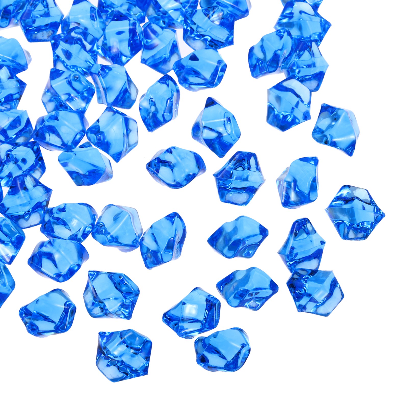 2500pcs Fake Ice Rocks Acrylic Dark Blue Fake Crystals Ice Diamonds