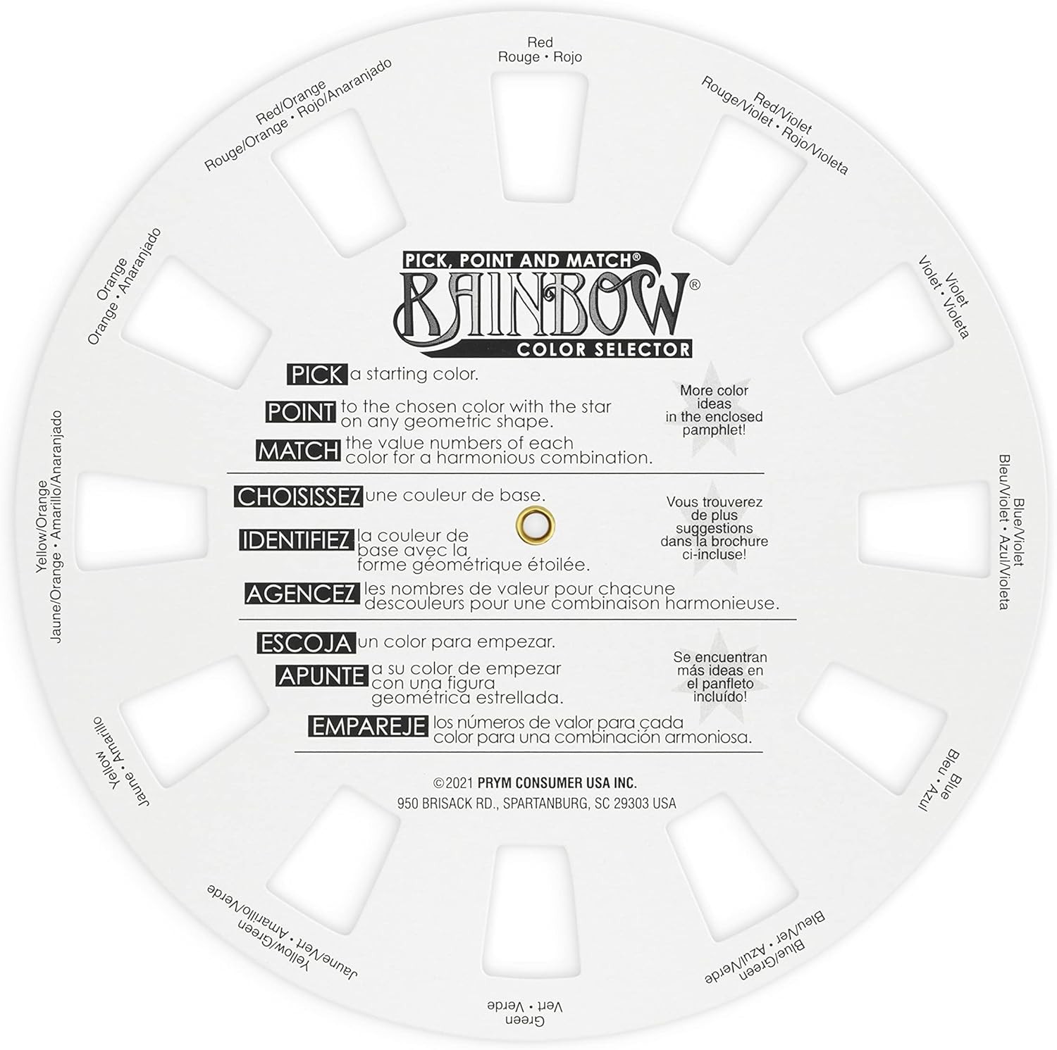 Dritz 3169 Rainbow Color Wheel Selector
