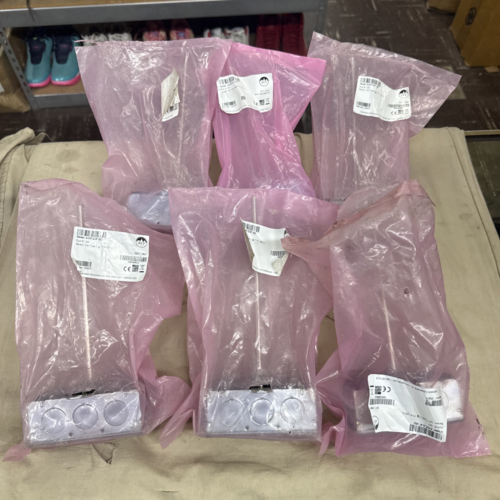 6 - Automation Components A/CP-D-8"-GD Duct Temperature Sensor Length 8" Type II