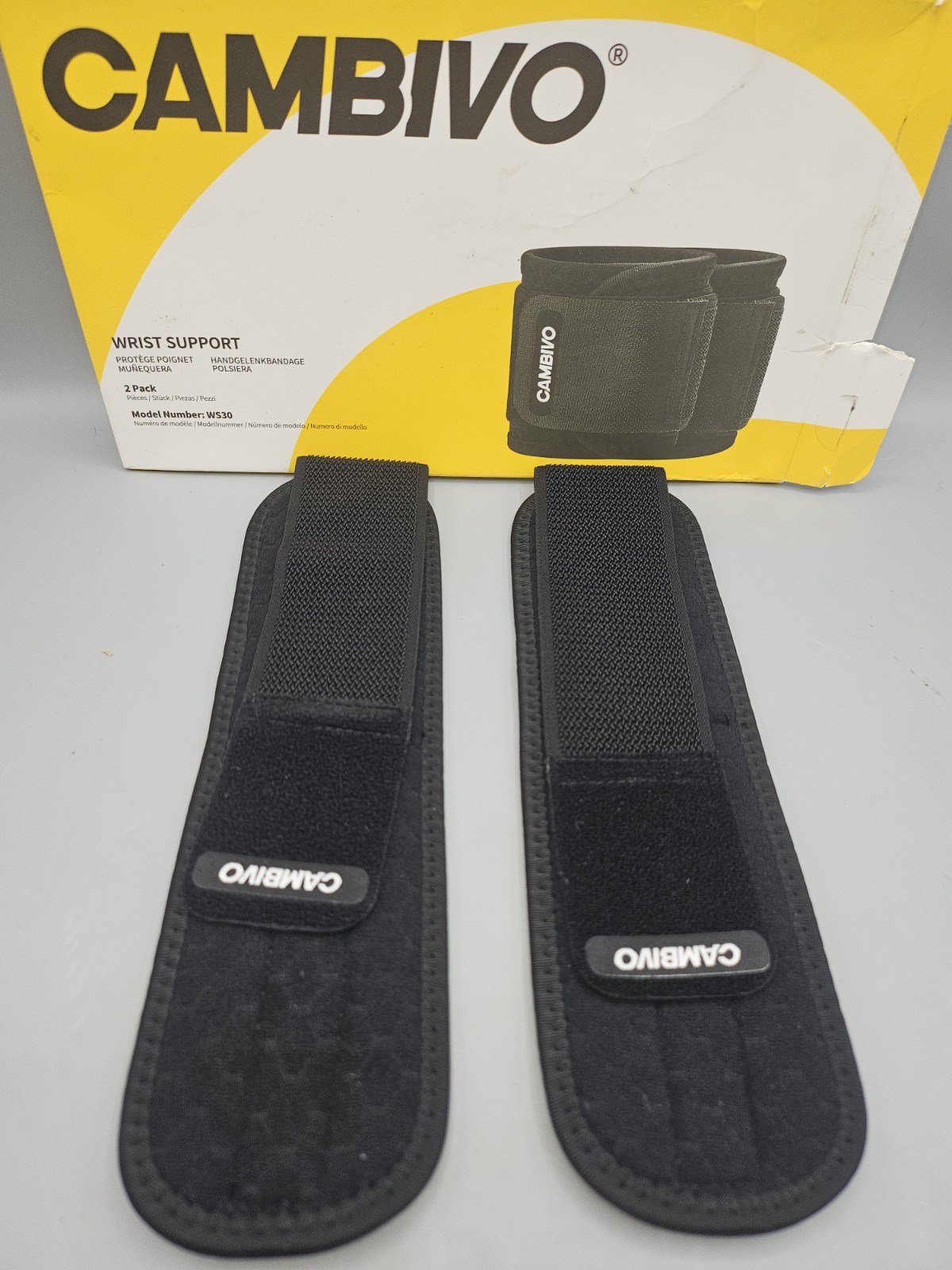 CAMBIVO Wrist Wraps for Weightlifting Heavy Duty Support with Thumb Loop