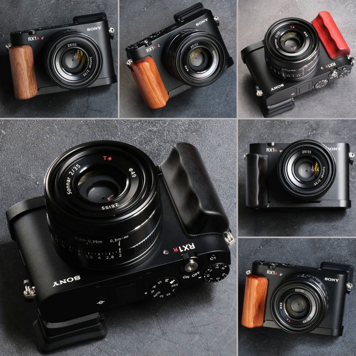 For Sony RX1R3 RX1R III Handmade Wooden L Hand Grip w/ Aluminium Alloy Baseplate