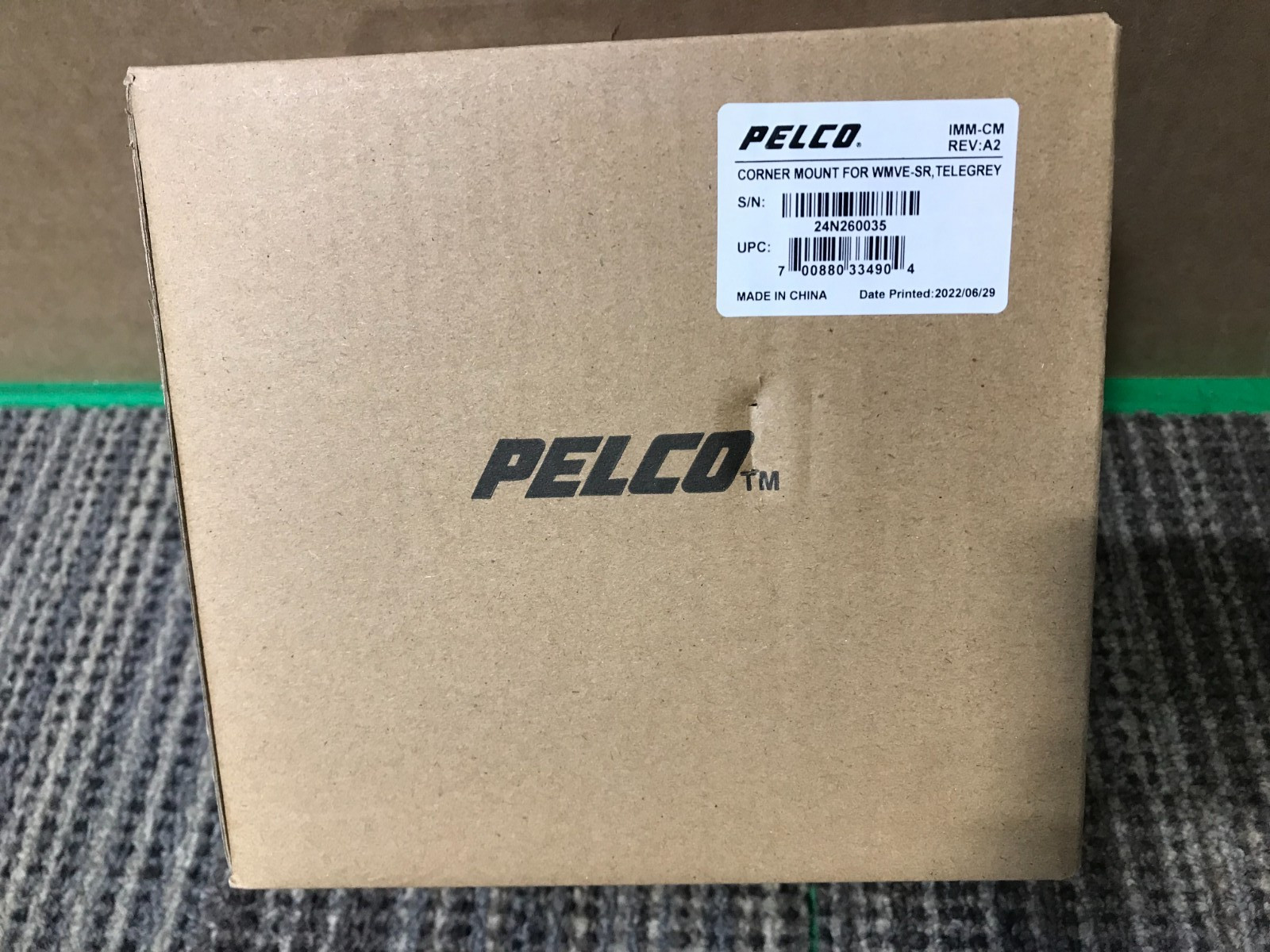 Pelco  CORNER MOUNT FOR WMVE-SR  TELEGREY
