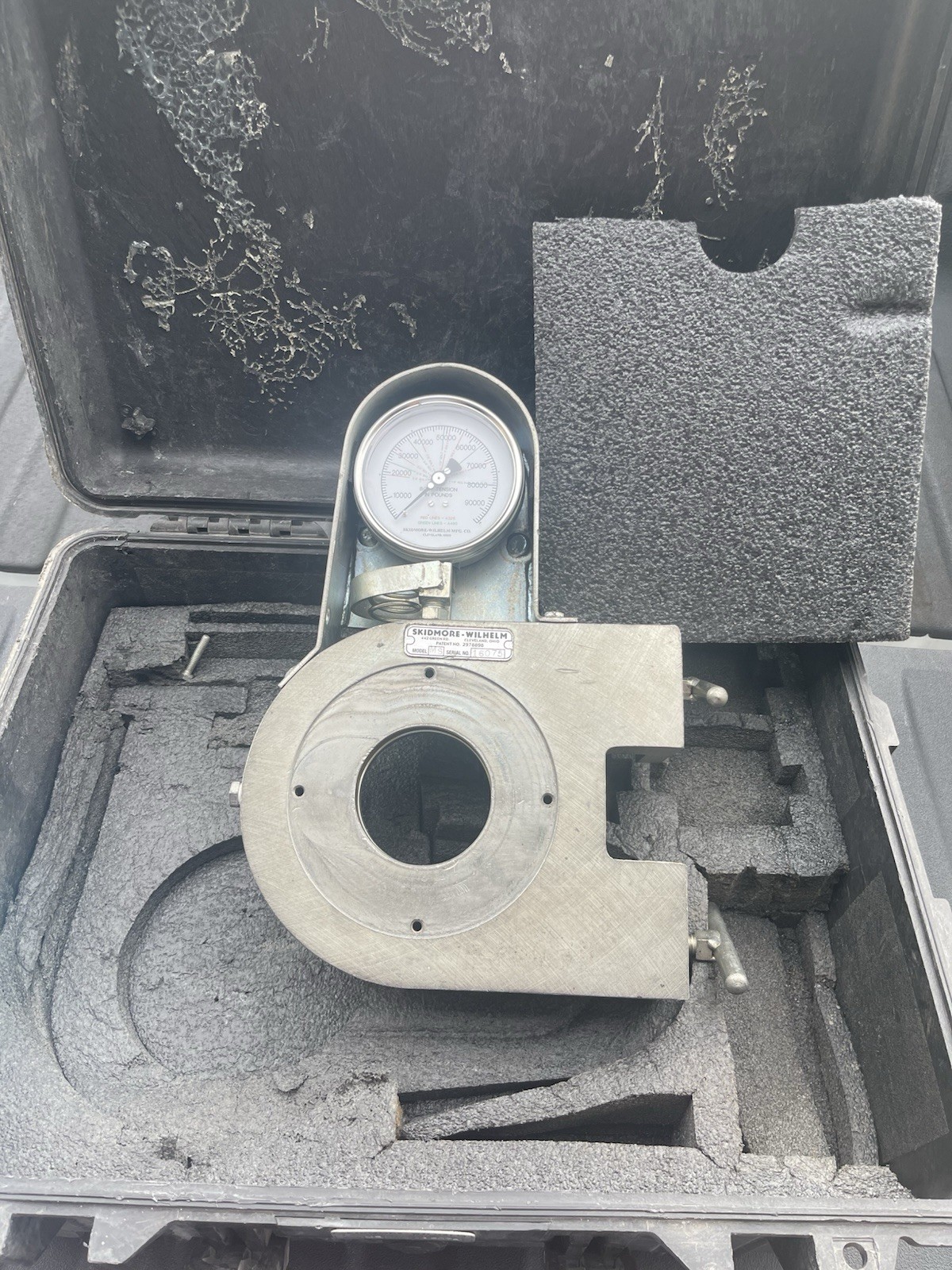 Skidmore Wilhelm Model MS Bolt Tension Calibrator 90,000 LBS Bolt Testing