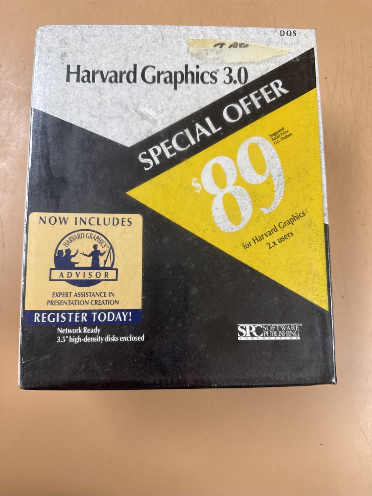 Harvard Graphics 3.0 for DOS, SPC Software Publishing,  3.5" diskettes, SEALED!