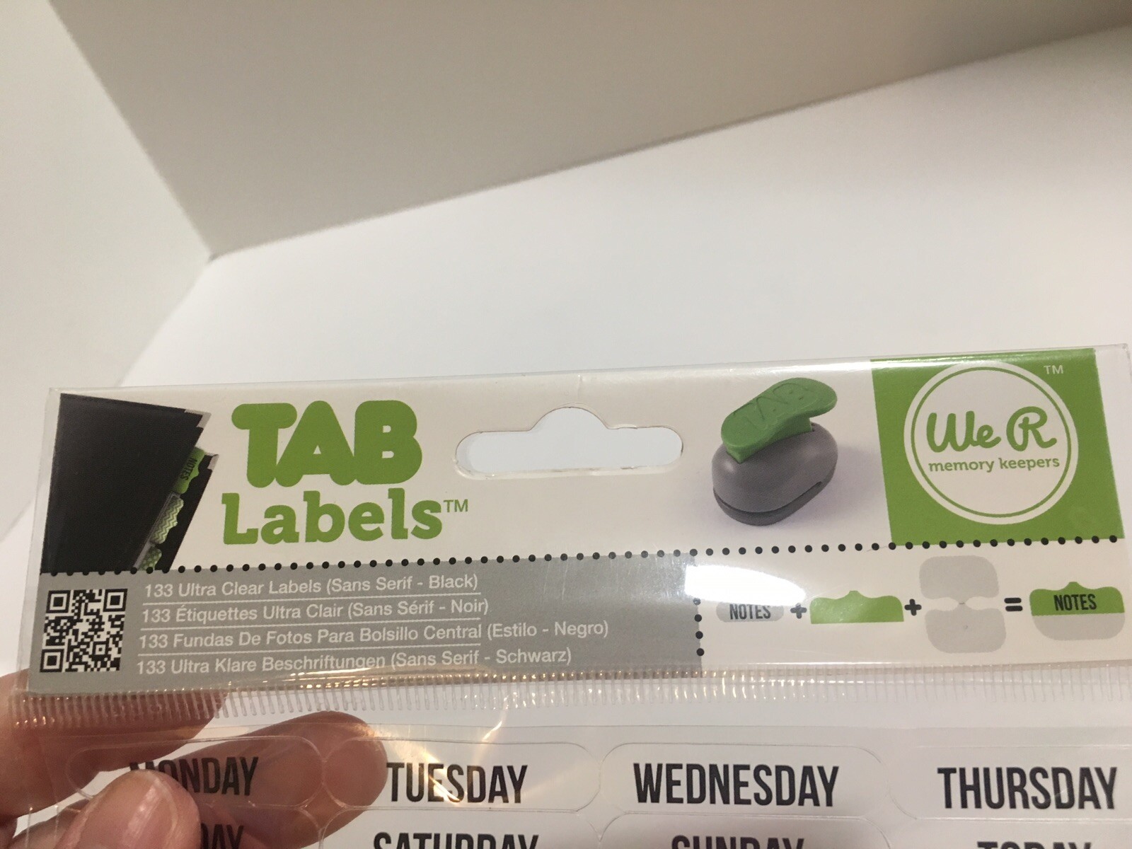 We R Memory Keepers File Tab Labels Sans Serif Font Black