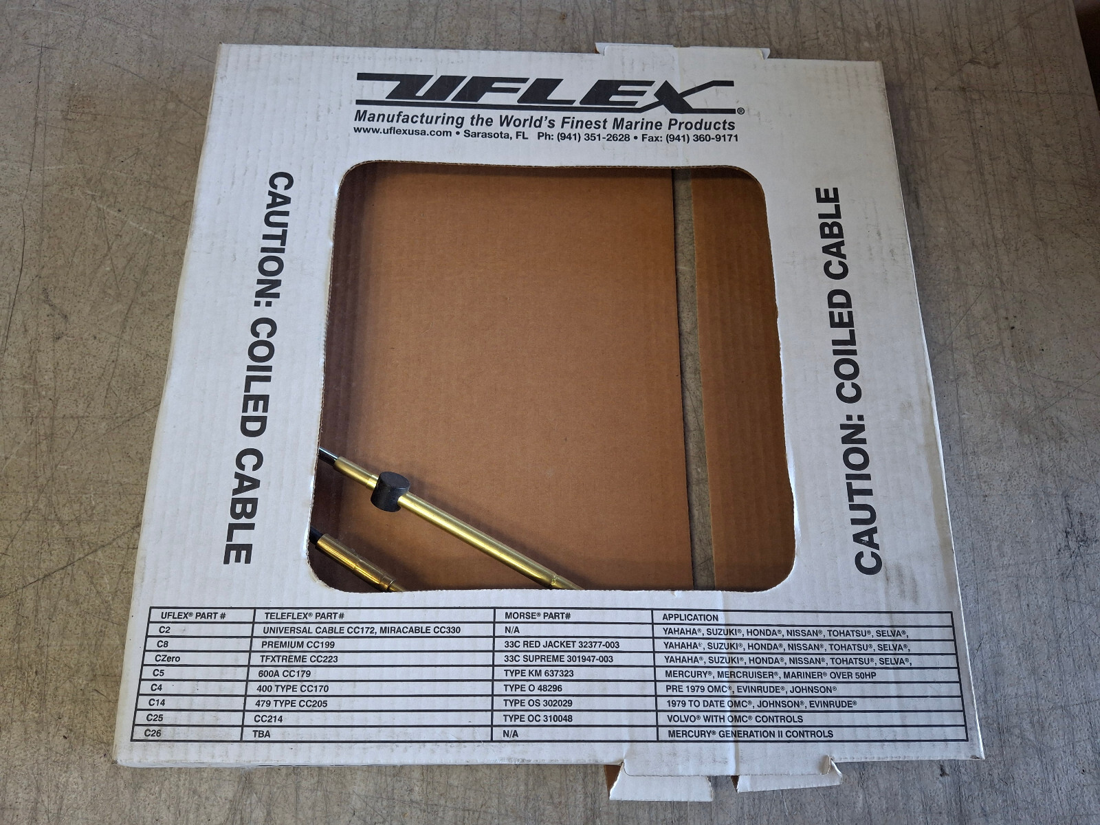 Uflex C5X09 C5 Engine Control Cables for Mercury & Mercruiser, 9'