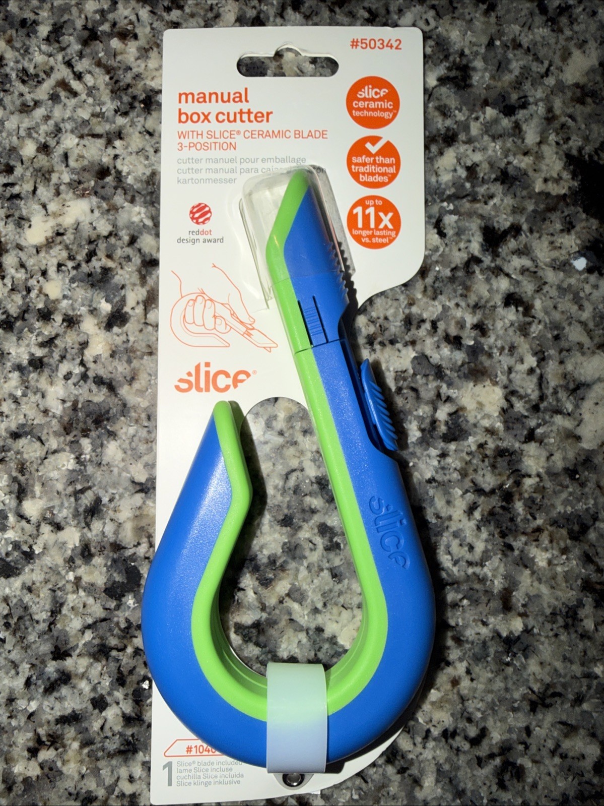 Slice Manual Box Cutter-Blue/Green