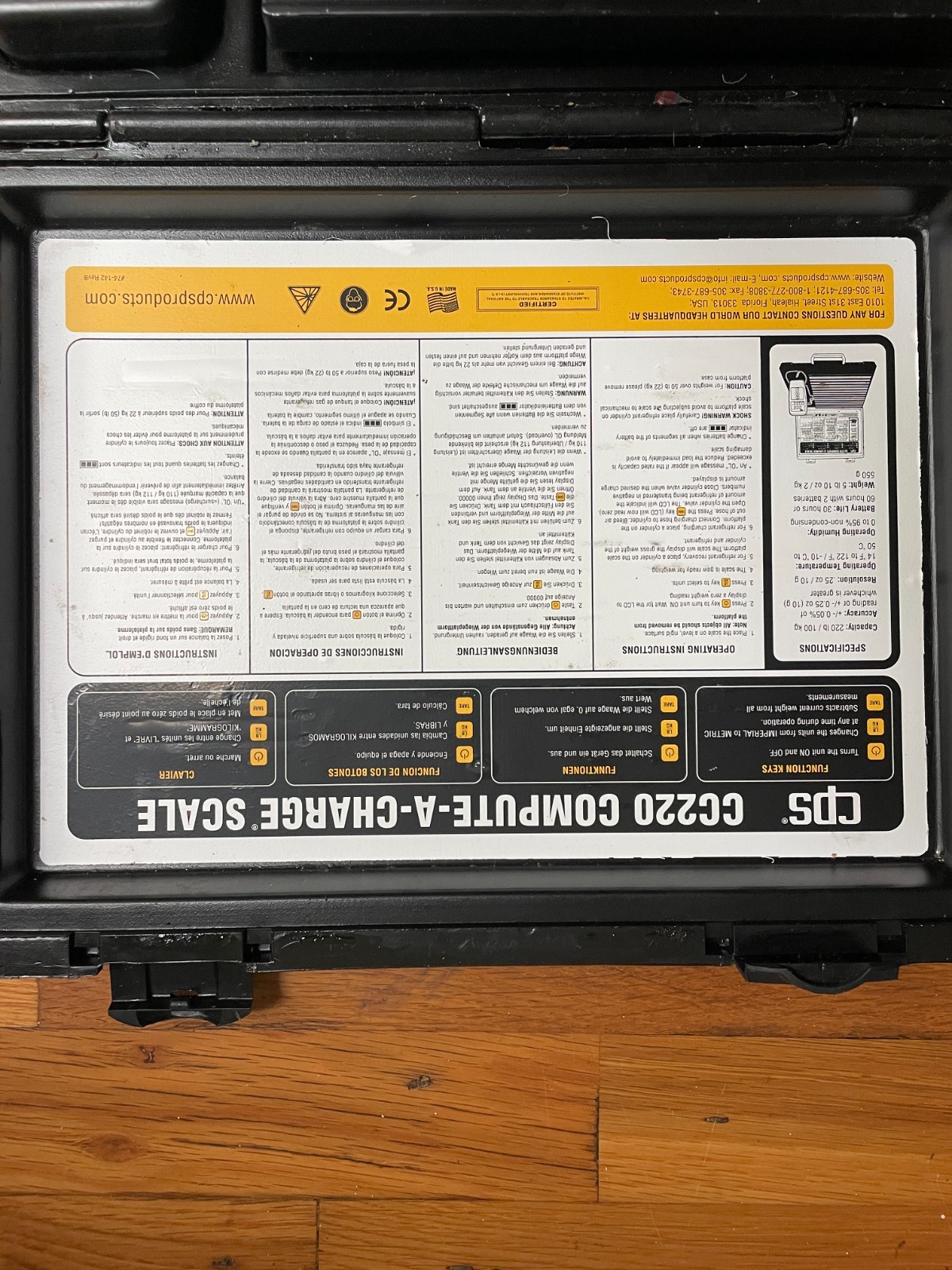 CPS CC220 Compute-A-Charge Refrigerant Charging Scale