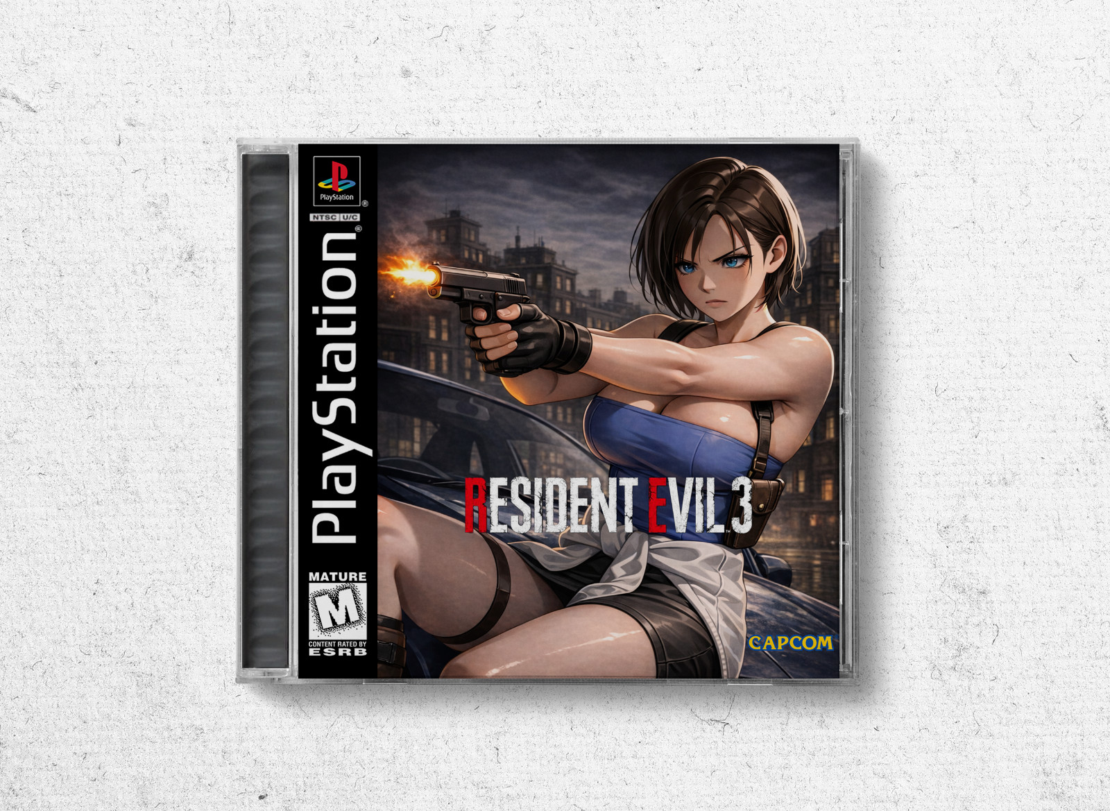 💎 Resident Evil 3 Custom PS1 Style Case Art | RE3 Remake Cover | Display Case