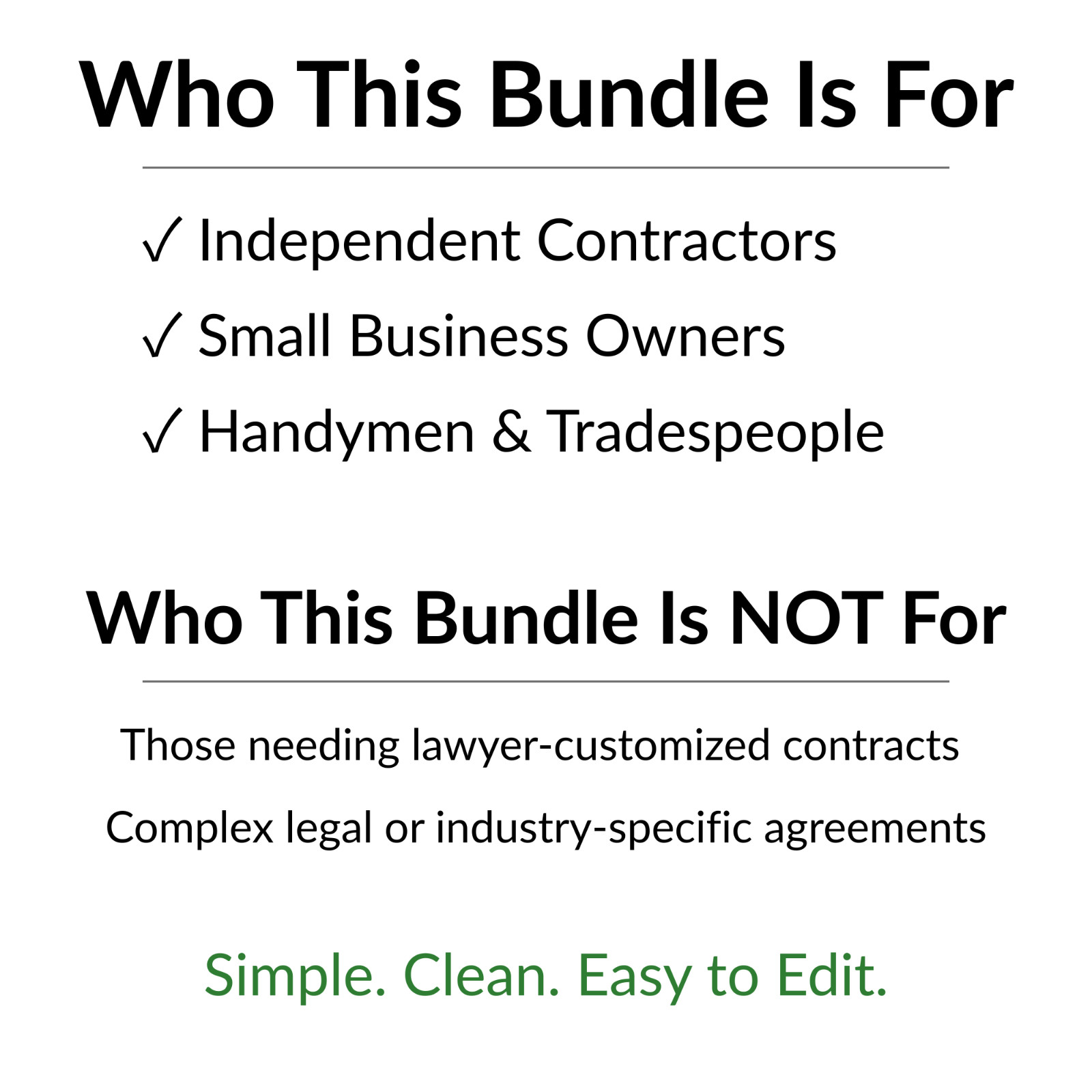 Editable Contractor Business Forms Bundle – Work Order, Invoice, Estimate & More