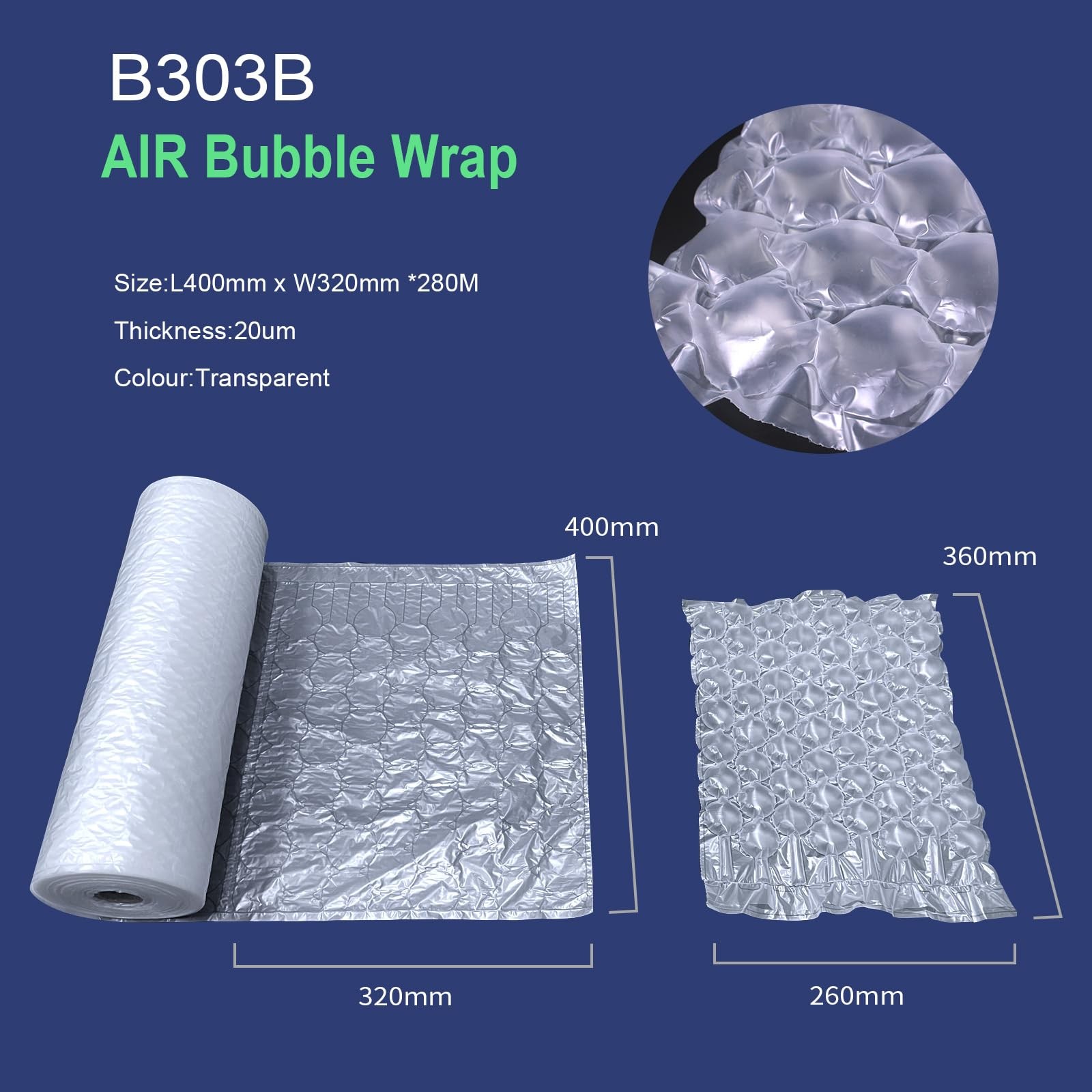 EONE E303B Air Cushion Film Bubble Wrap Pillow Air Cushion System Film Inflat...