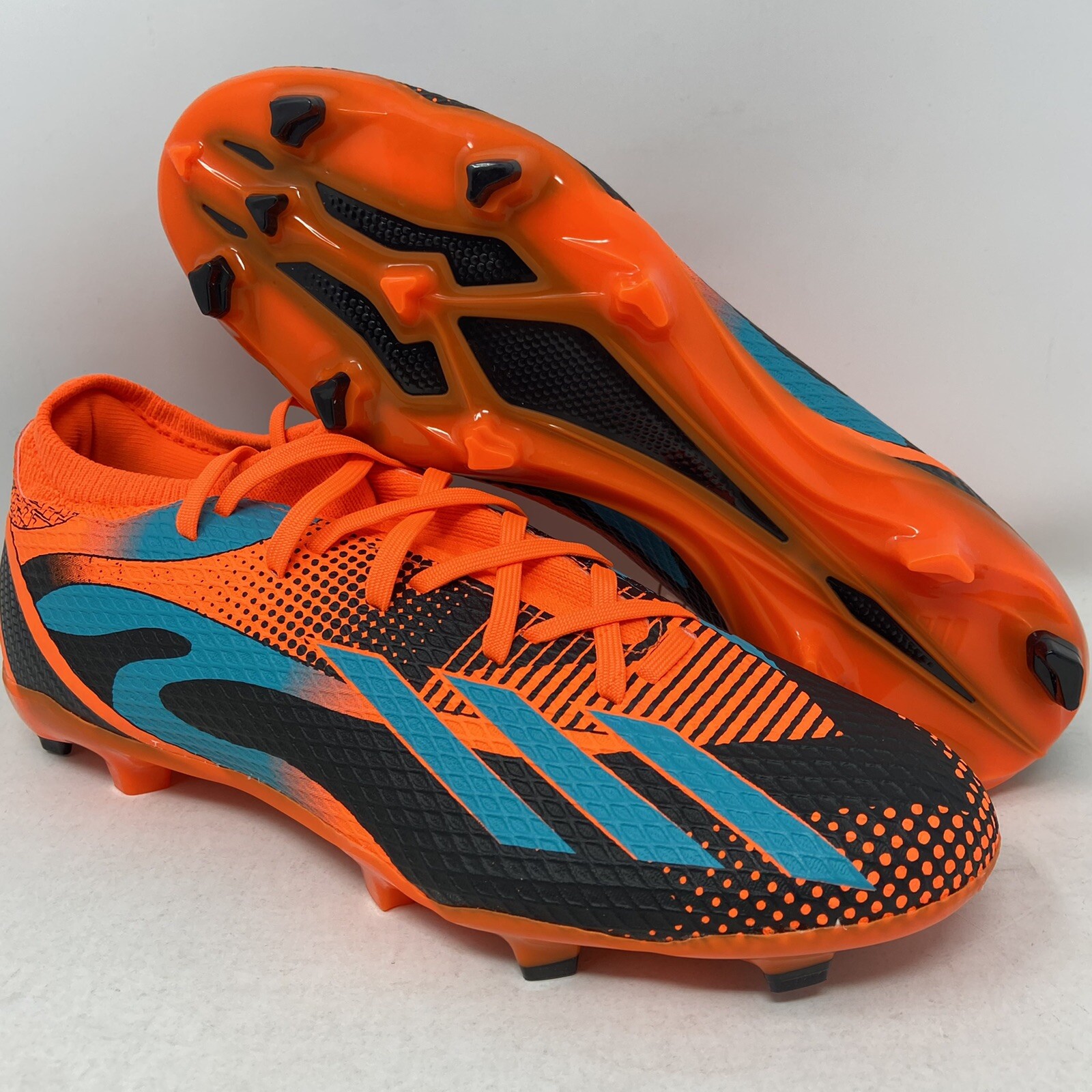 Adidas X SPEEDPORTAL MESSI.3 FG Men's 10 Soccer Cleats Black Orange Teal GZ5146